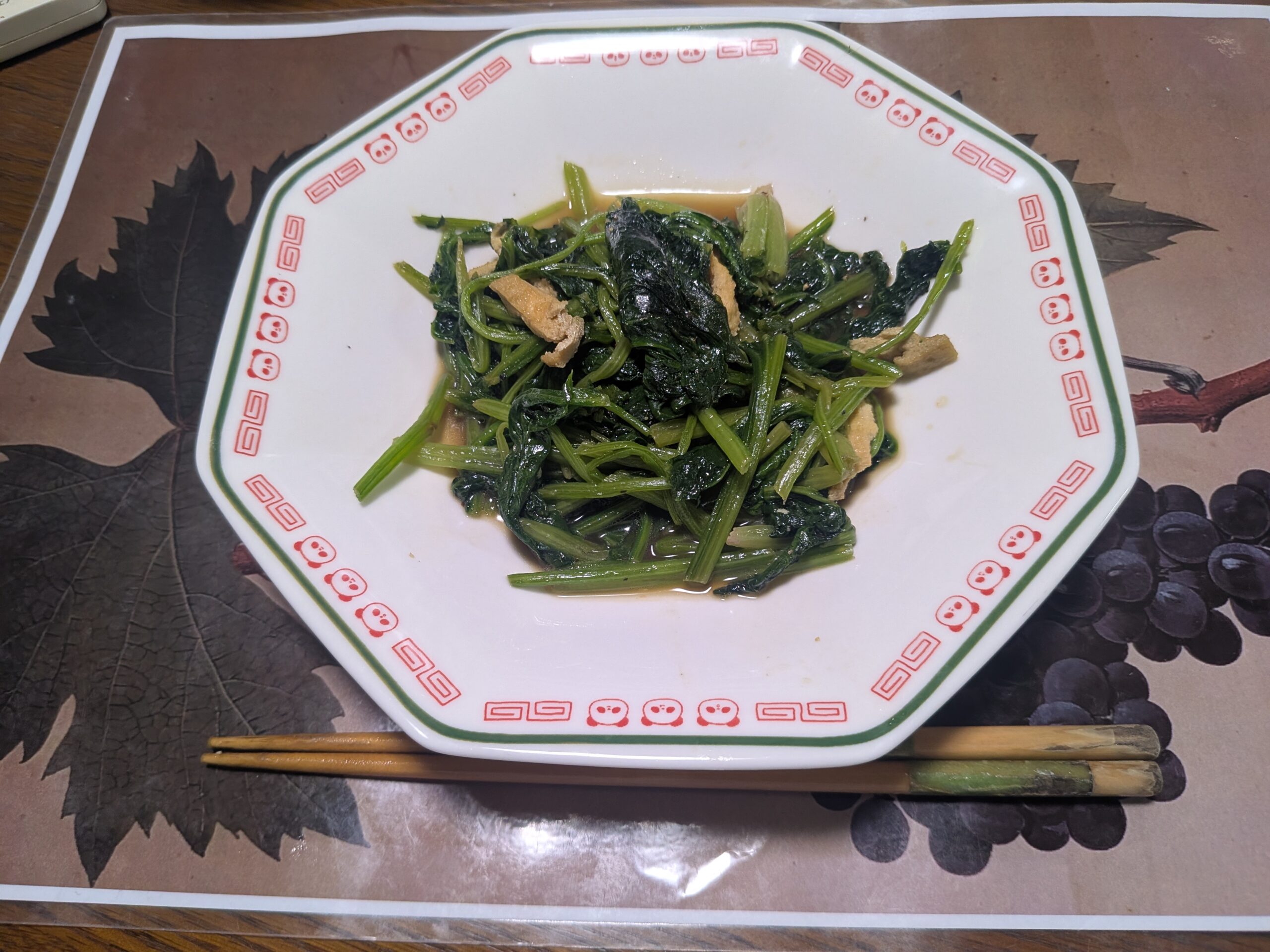 コックまーちゃん 「ほうれん草炒め」